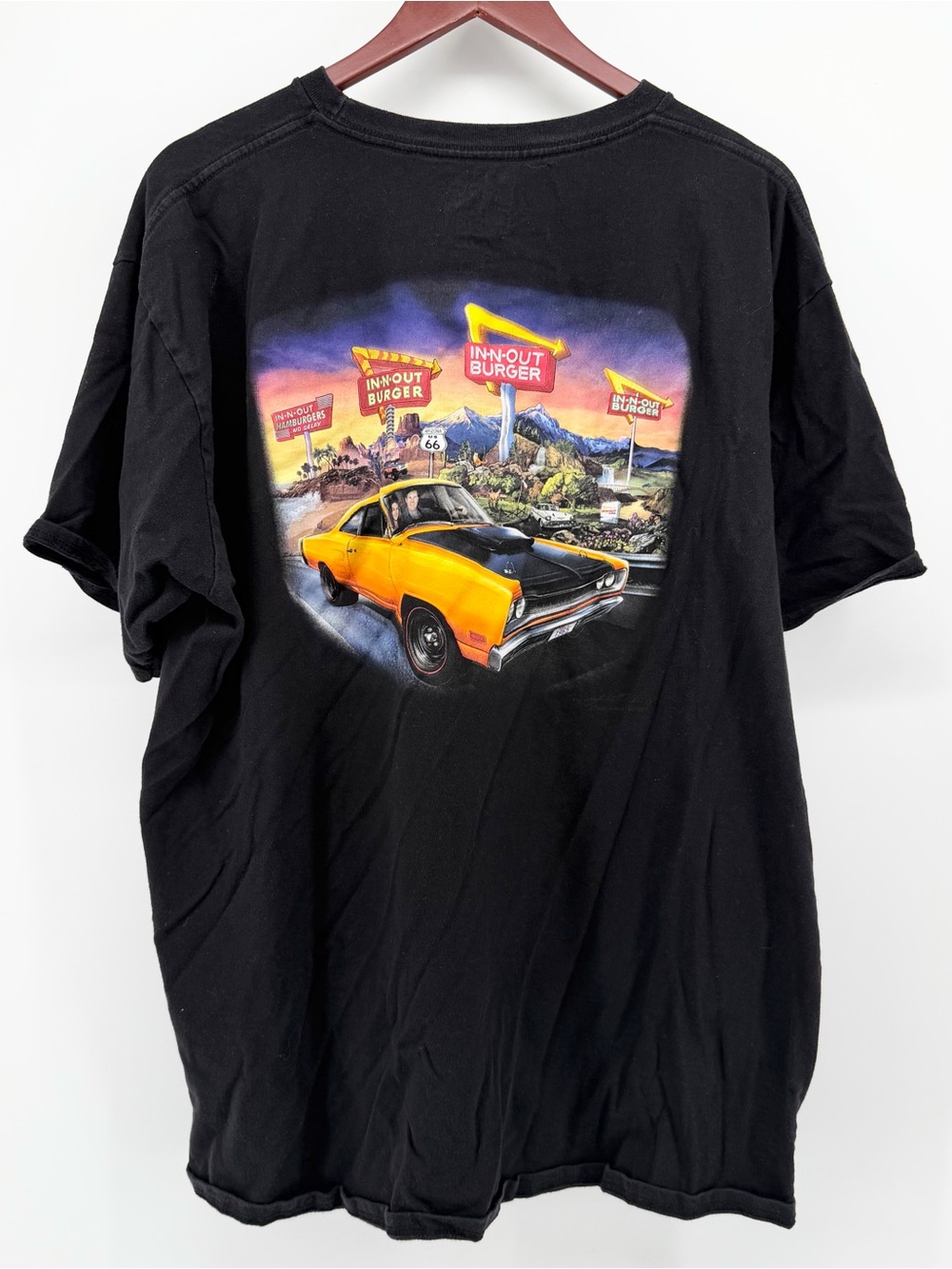In-N-Out Size 2X 2026 Ten States T-Shirt Route 66 Dodge Dart Car Graphic Tee